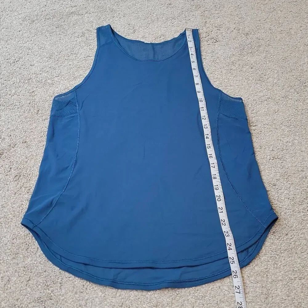 Lululemon Blue Tank Mesh Racerback Size 6 - Picture 5 of 5